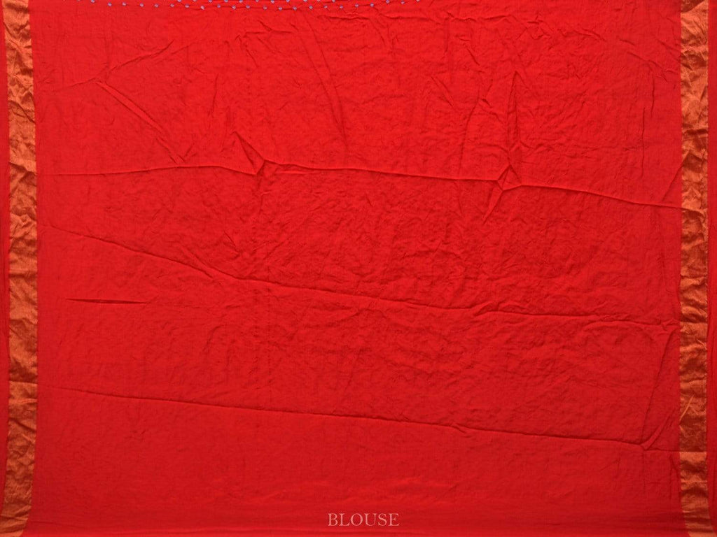 Red Bandhani Uppada Silk Handloom Saree with Nilambari Buta Design bn0172