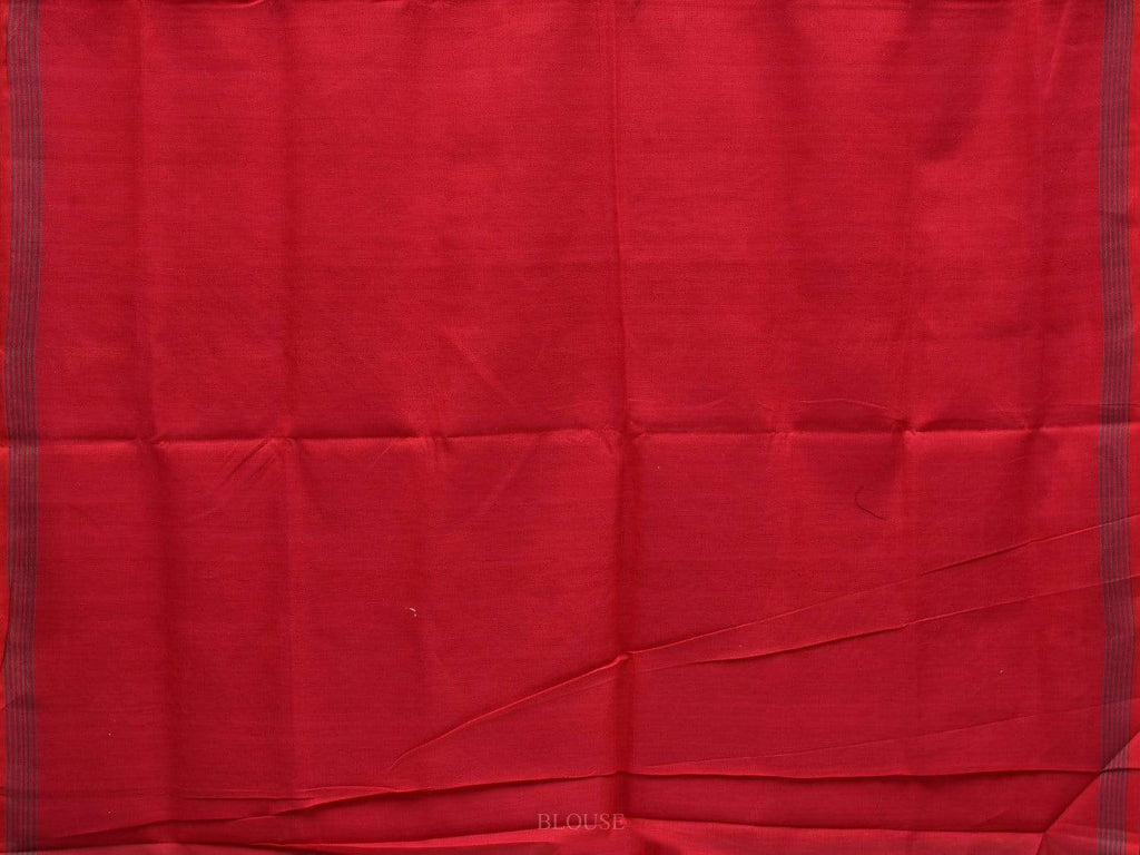 Red Pochampally Ikat Cotton Handloom Saree with Grill Design i0627
