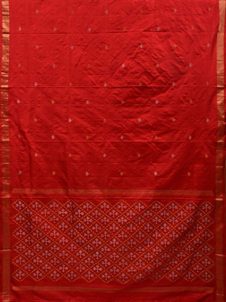 Red Uppada Silk Handloom Saree with Jamdani Pallu Design u1868