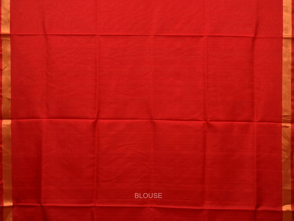 Red Uppada Silk Handloom Saree with Mango Pallu Design u1375