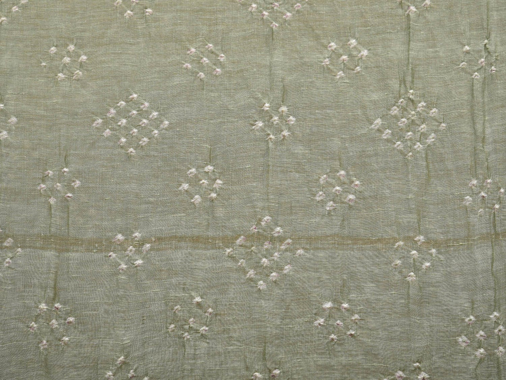 Sea Green Bandhani Silk Handloom Stole with Mango Design ds2903