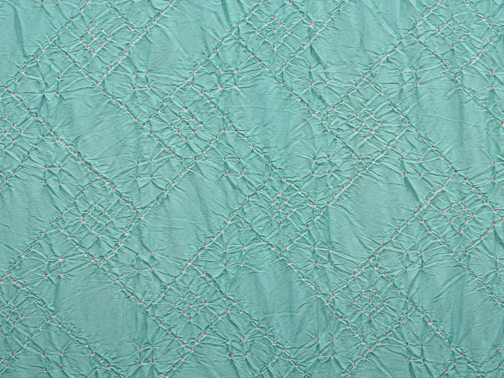 Turquoise Bandhani Paithani Silk Handloom Saree with Pallu Design bn0338