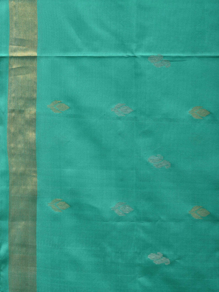 Turquoise Uppada Silk Handloom Saree with Birds Pallu Design u1901