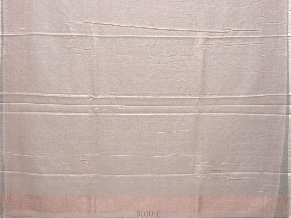 White Banaras Cotton Handloom Saree with All Over Jamdani Design b0286