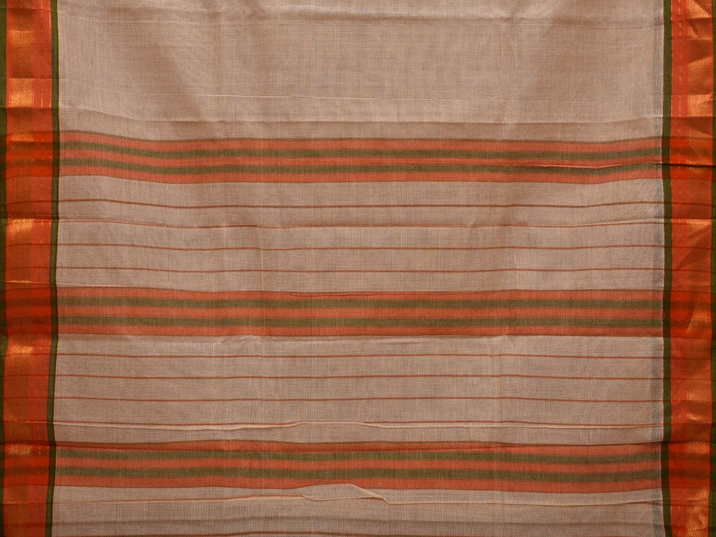 White Narayanpet Cotton Handloom Saree with Checks Design No Blouse np0636