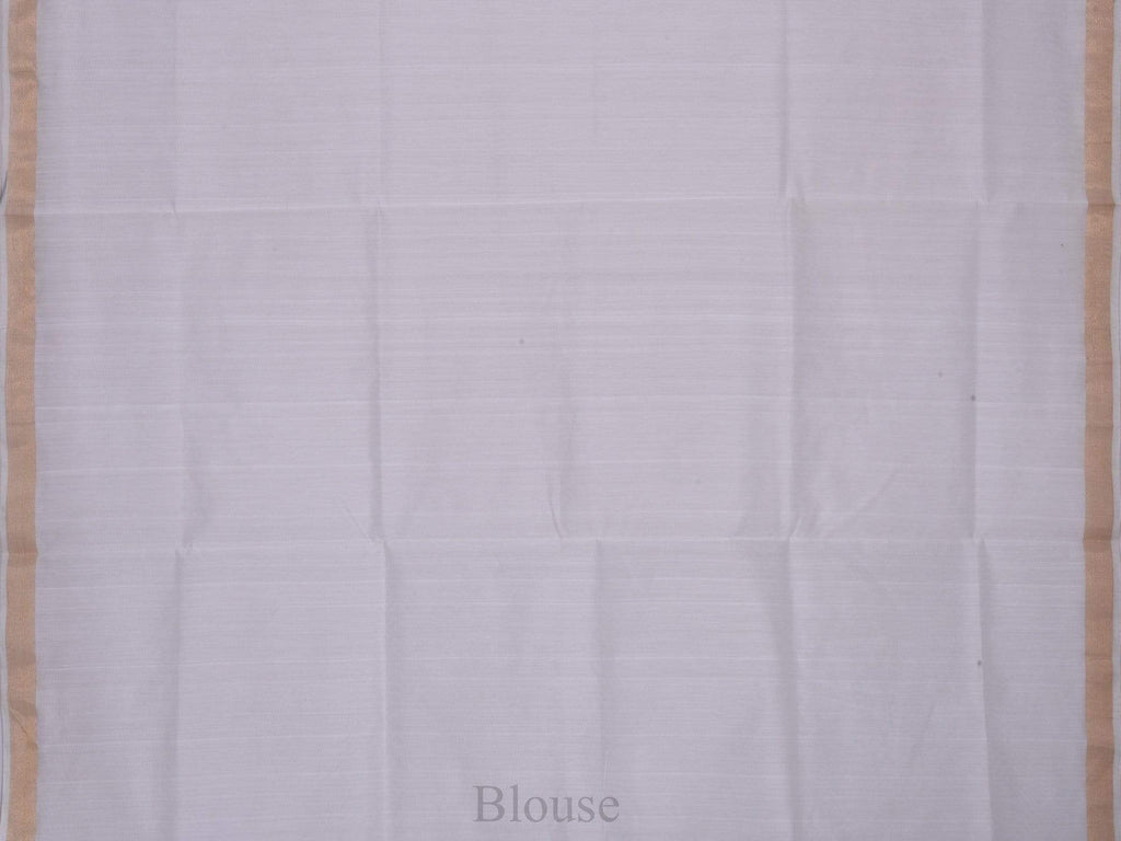 White Uppada Cotton Silk Handloom Saree with Hamsa and Grill Pallu Design U1298