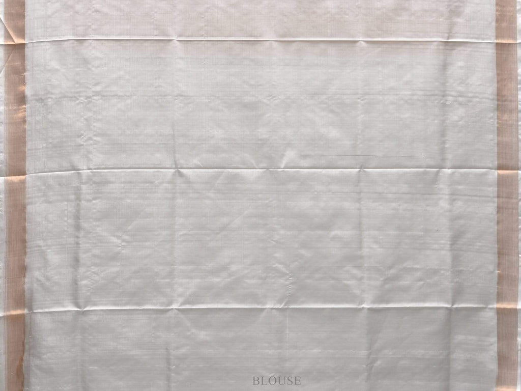 White Uppada Silk Handloom Saree with Small Deep Buta Design u1787