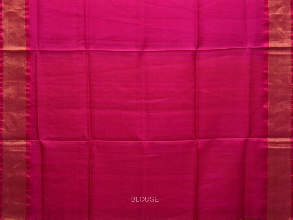 Yellow and Pink Uppada Silk Handloom Saree with Buta and Contrast Pallu Design u1746