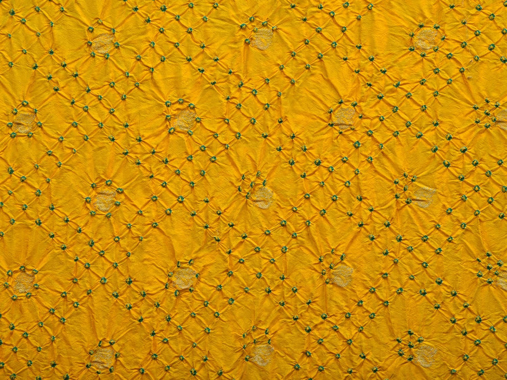 Yellow Bandhani Paithani Silk Handloom Dupatta with Border Design ds2755