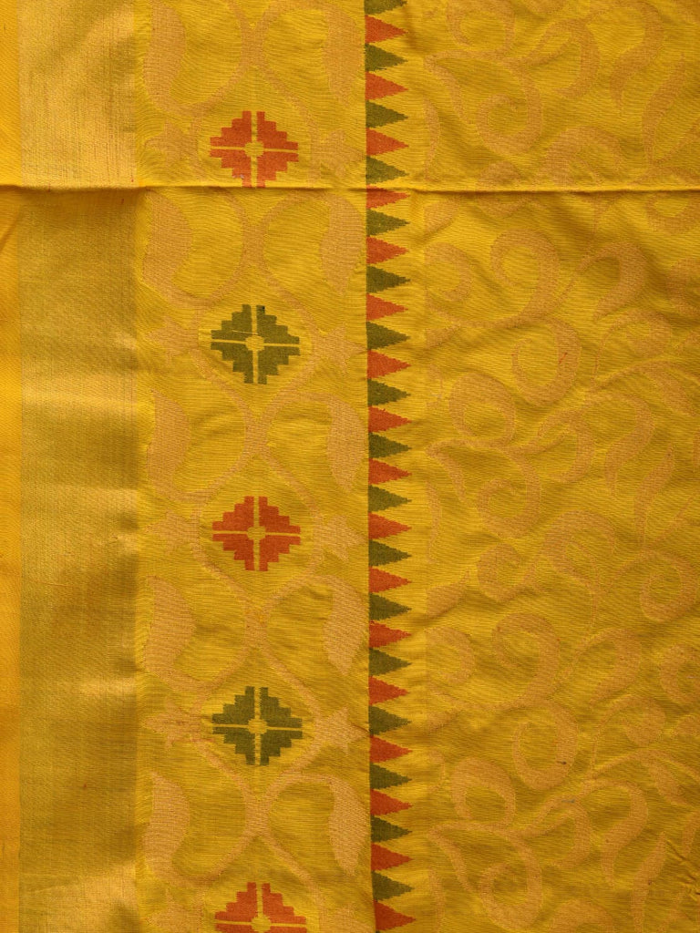 Yellow Uppada Silk Handloom Saree with All Over and Border Design u1909