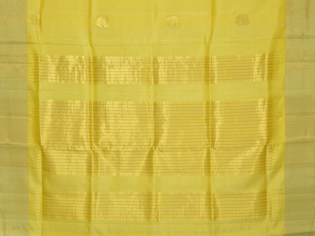 Yellow Uppada Silk Handloom Saree with All Over Nilambari Buta Design u1413