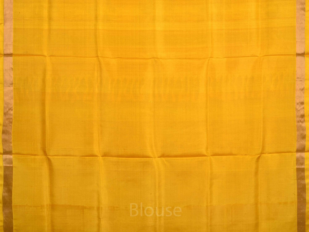 Yellow Uppada Silk Handloom Saree with Flowers Pallu Design u1513